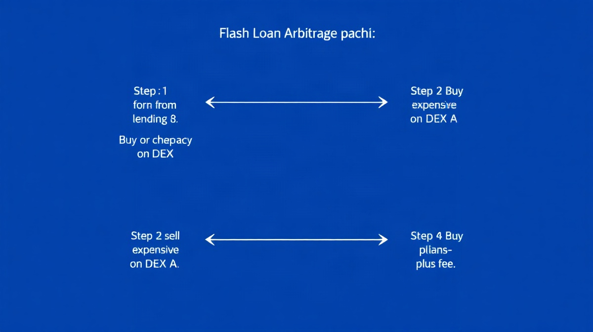 Flash loan arbitrage transaction flow diagram