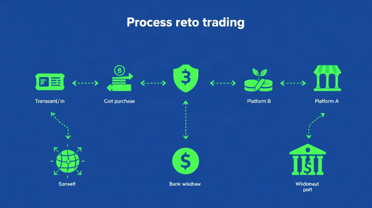 P2P crypto arbitrage workflow and process